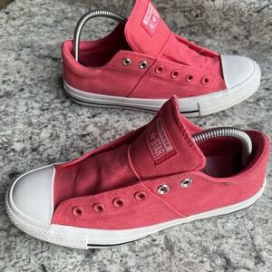 Converse All Star Hot  Pink Low Top Womens 9.5, No Laces
